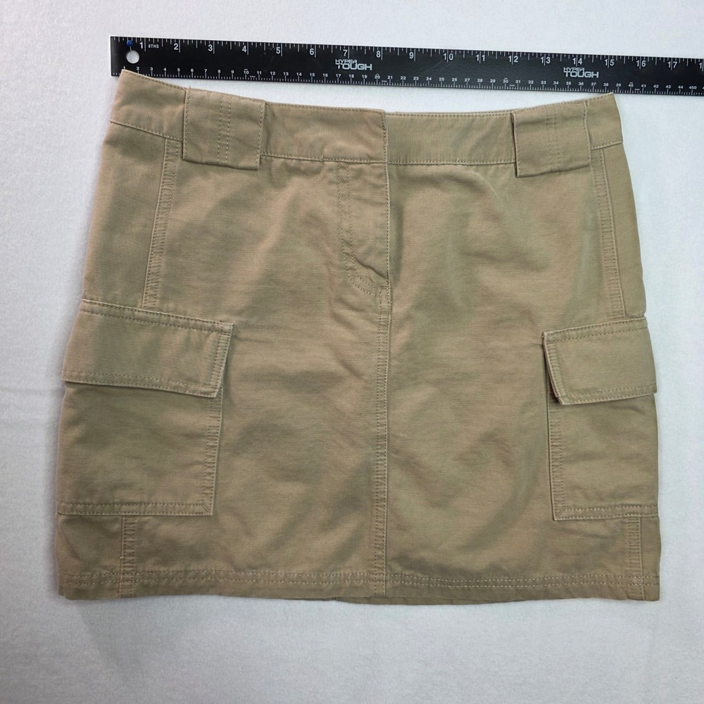 J.Crew Factory Khaki Cargo Mini Skirt Tan Cotton Utility 63813 Womens‎ 2